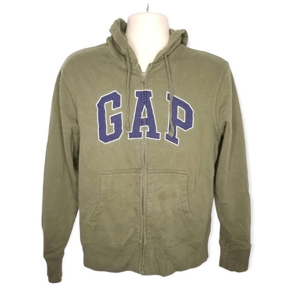 GAP Other - GAP Hooded Zip Up Long Sleeve Green Jacket Men's Small